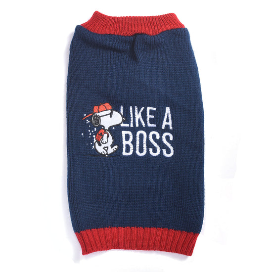 Peanuts for Pets Snoopy Navy Sweater Large