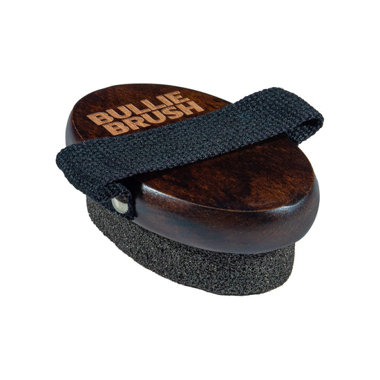 BullieBrush - The Ultimate Grooming Tool for Bulldogs and Pitbulls - Bully Brush is the Shed Brush for Dogs with Short Hair. Cloth Strap Wooden Handle Lightweight